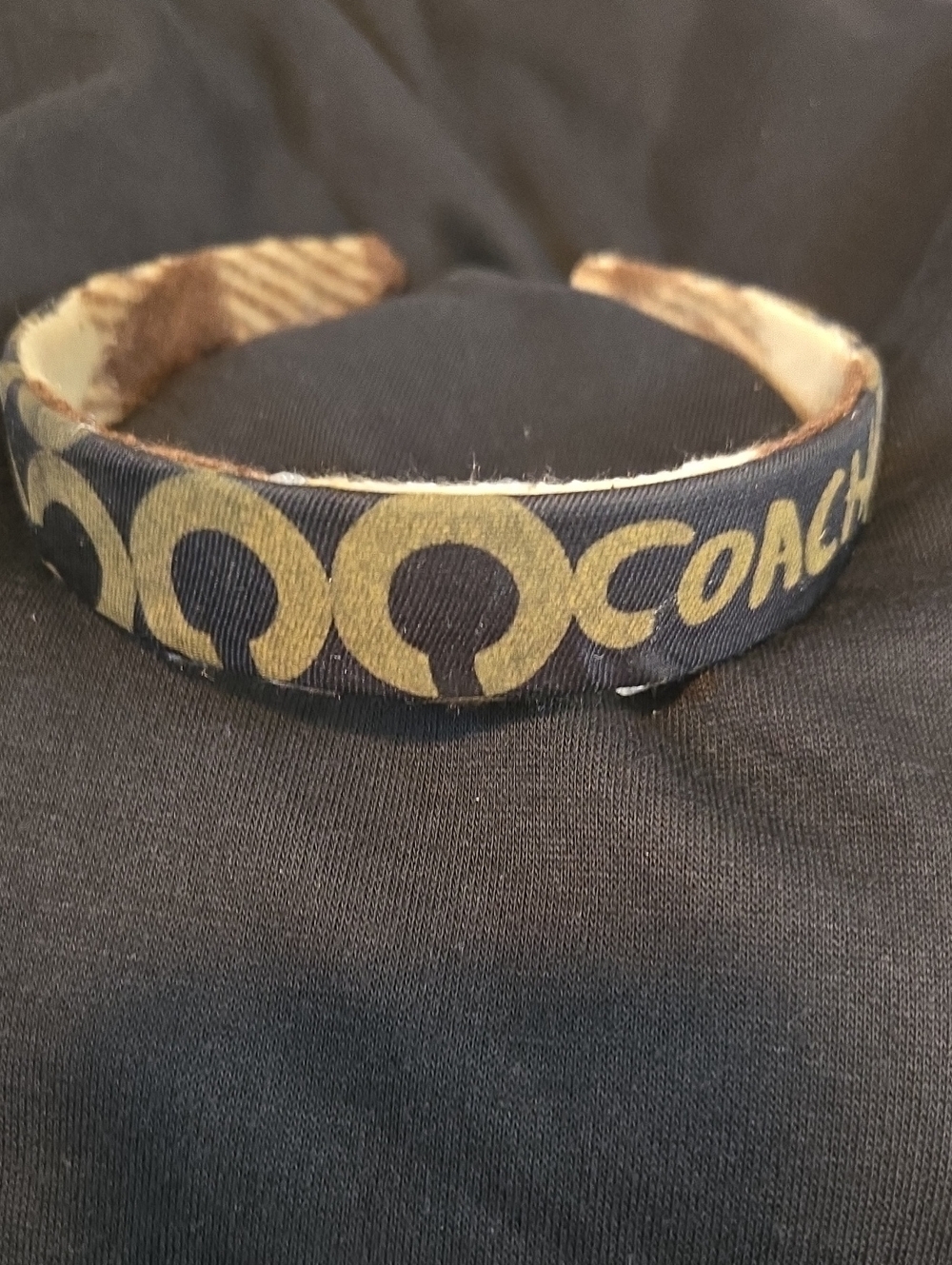 Fashion Handmade Fabric Headband in Navy and Gold